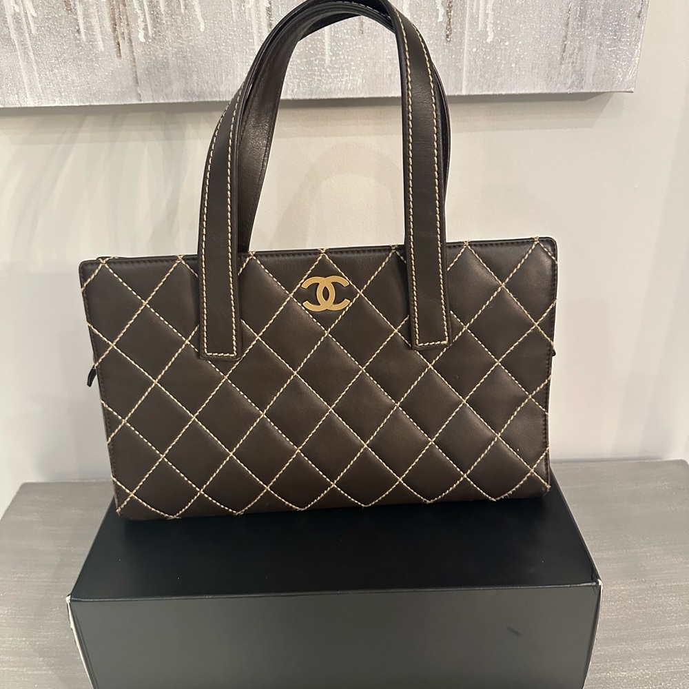 Chanel wild stitch calf leather
